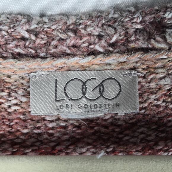 LOGO Lori Goldstein Sweater Womens Medium Ombre V Neck Tunic Multicolor Cozy - Picture 4 of 11